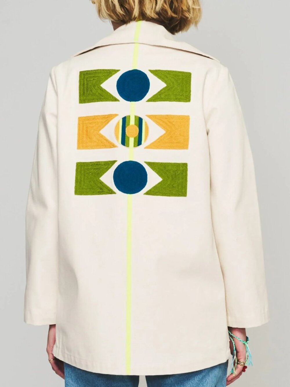 Molyan Jacket - Hand needlework Sagebrush pattern